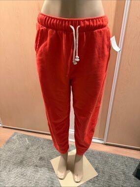 SO Red Fleece Jogger Pants size Large nwt